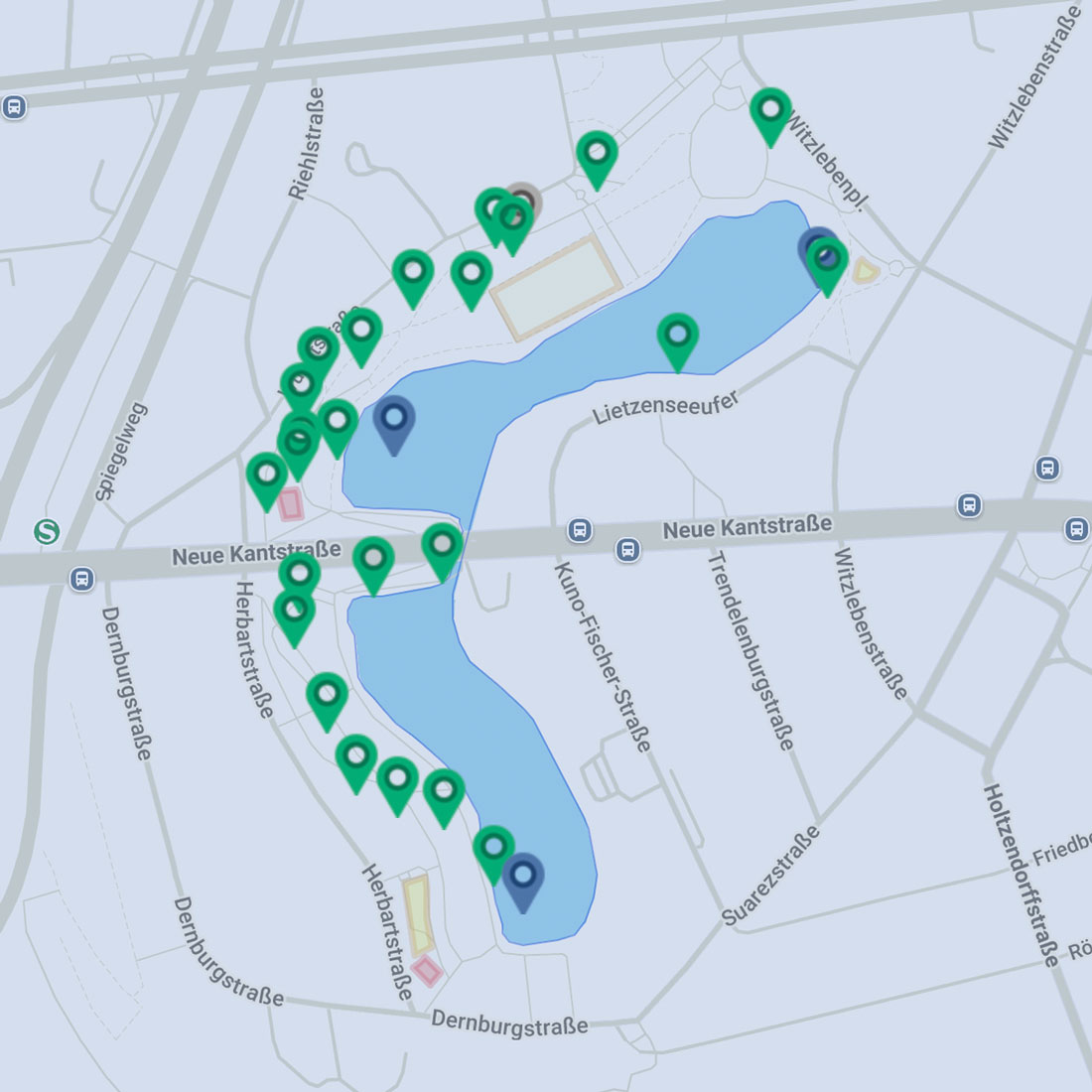 Vorschau auf die Kartenübersicht des Umweltpfades Lietzenseepark